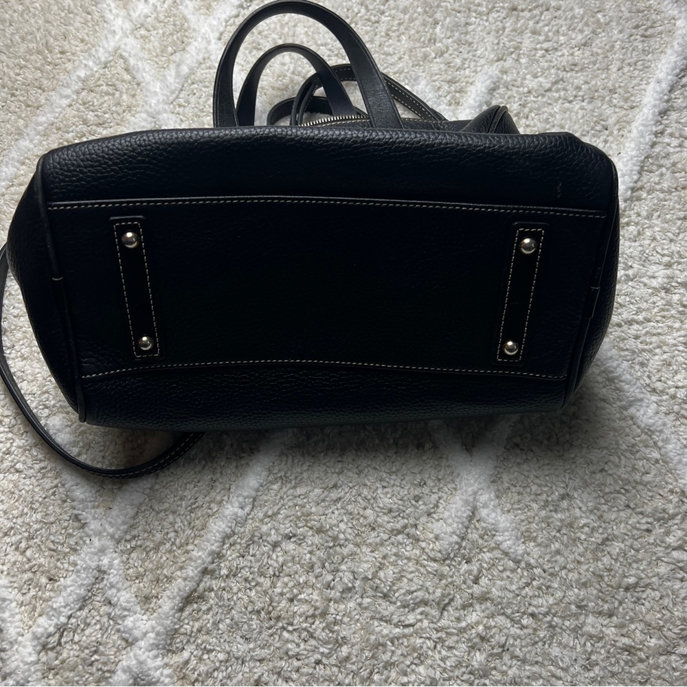 Dooney and Bourke Olivia Leather Satchel Black and Red Shoulder Bag - Picture 5 of 7